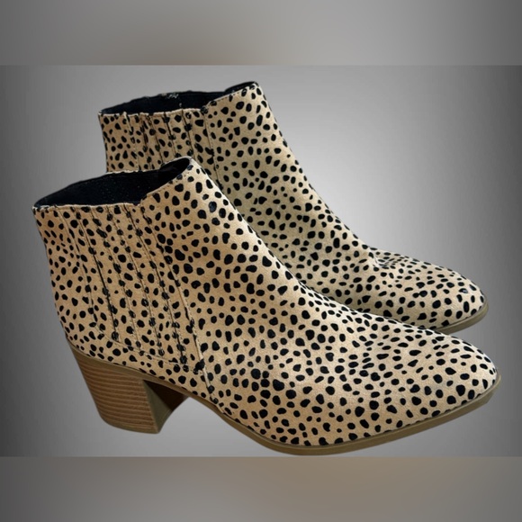 Maurices Cheetah Print Ankle Booties Women’s Size 11 Block Heel Western Boot - Picture 4 of 16